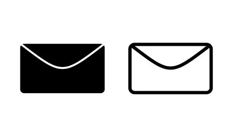 Mail vector icon. E-mail icon. Envelope illustration. message Stock Illustration
