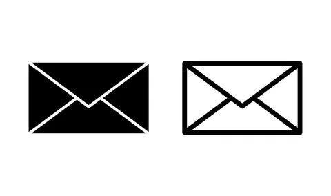 Mail vector icon. E-mail icon. Envelope illustration. message Illustrazione stock