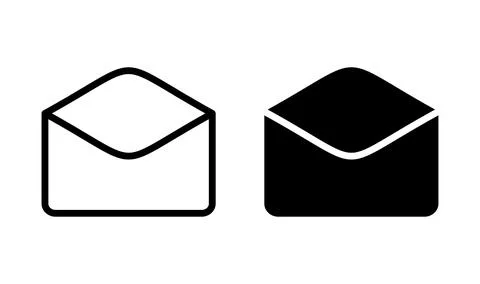 Mail vector icon. E-mail icon. Envelope illustration. message Stock Illustration