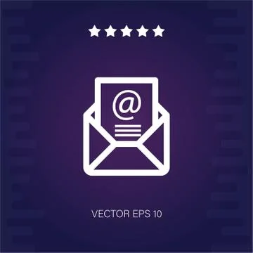 Mail vector icon Stock Illustration