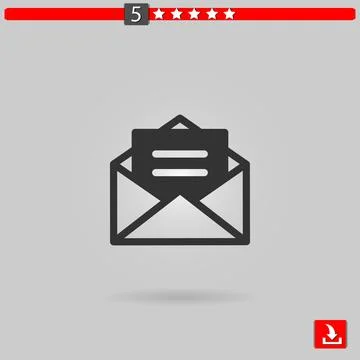 Mail vector icon Stock Illustration