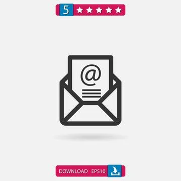 Mail vector icon Stock Illustration
