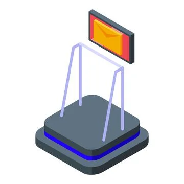 Mail vr platform icon isometric vector. Virtual reality Ilustración de archivo
