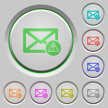 Mail warning push buttons Stock Illustration