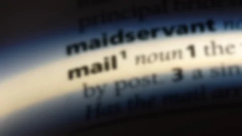 Mail word in a dictionary. Stock Footage 99563220