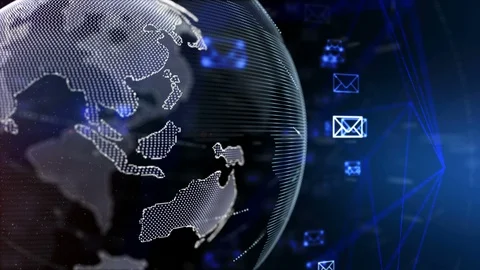 Mail on World connection Vídeos de archivo 88545430