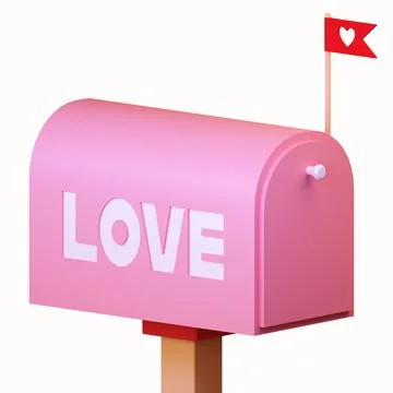 Mailbox. 3d render, isolate. Beautiful image of a mailbox with the inscription Stock Illustration