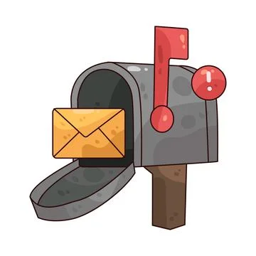 Mailbox alert illustration Stock Illustration