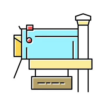 Mailbox box for mail color icon vector illustration Illustration