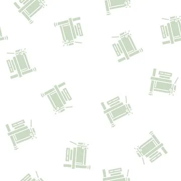 Mailbox box for mail glyph seamless pattern Illustration