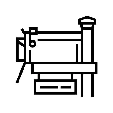 Mailbox box for mail line icon vector illustration Illustration