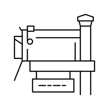 Mailbox box for mail line icon vector illustration Illustration