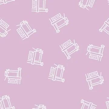 Mailbox box for mail line seamless pattern Illustration