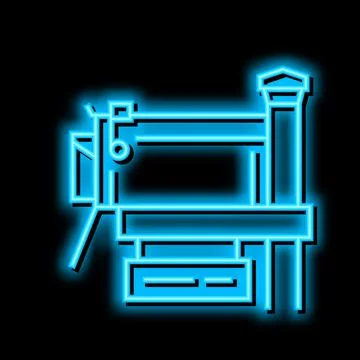 Mailbox box for mail neon glow icon illustration Illustration
