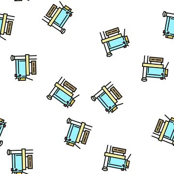 Mailbox box for mail vector seamless pattern Stock Illustration