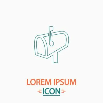 Mailbox computer symbol Stock Illustration