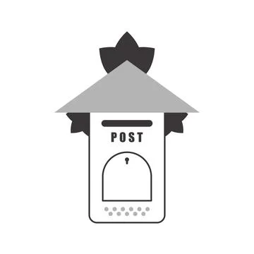 Mailbox. The concept of delivery of cargo and parcels. Linear modern style. Stock Illustration