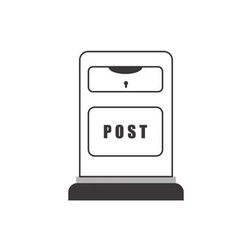 Mailbox. The concept of delivery of cargo and parcels. Linear modern style. Stock Illustration