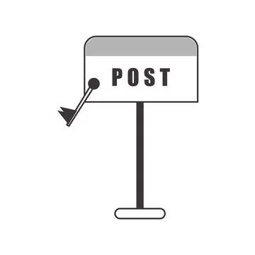 Mailbox. The concept of delivery of cargo and parcels. Linear modern style. Stock Illustration