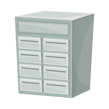 Mailbox for correspondence deliery. Modern post box for paper letters and Stock Illustration