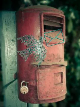 Mailbox, e-mail, social network concept Stock Photos