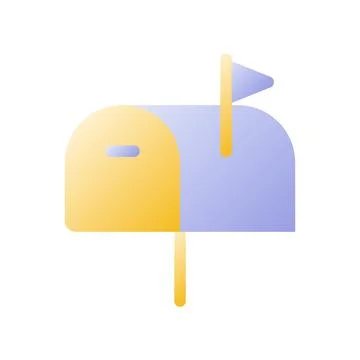 Mailbox flat gradient two-color ui icon Illustrazione stock