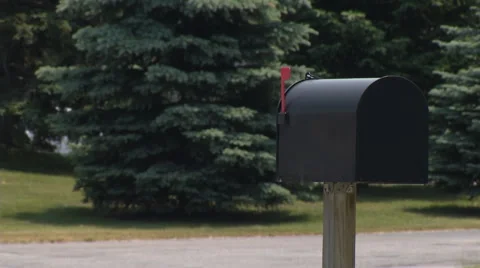 Mailbox with Heavy Traffic Stock Footage 57717298
