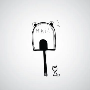 Mailbox icon cartoon Stock Illustration