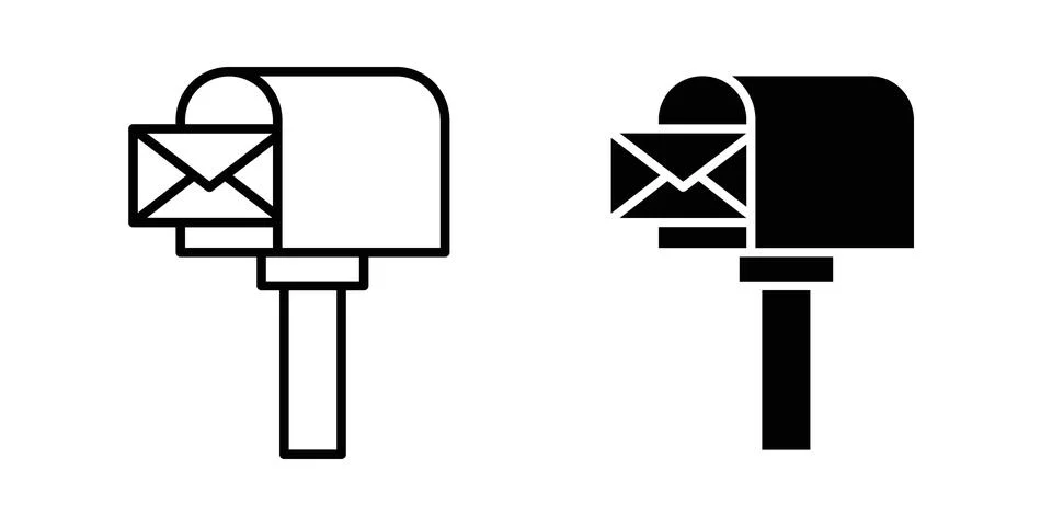 Mailbox icon concept. best for web design Stock Illustration