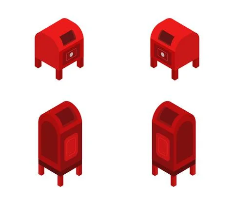 Mailbox icon illustrated in vector on a white background Stock Illustration