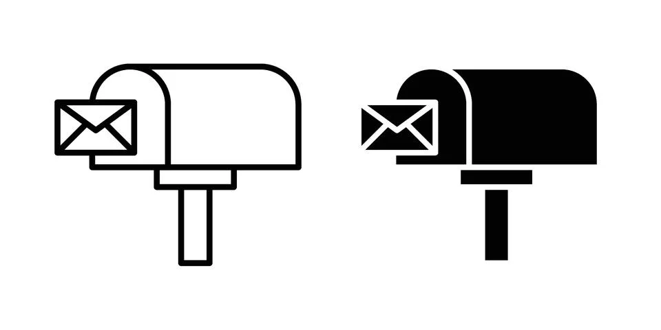 Mailbox icon Illustration Eps10 for web or app Stock Illustration