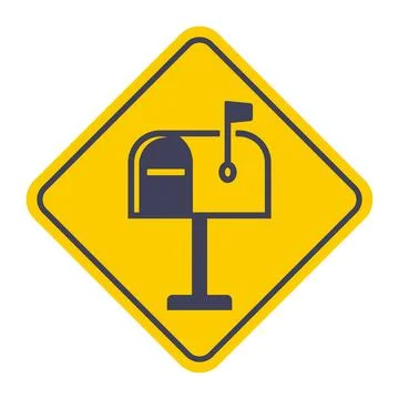 Mailbox icon with a letter. Stock Illustration