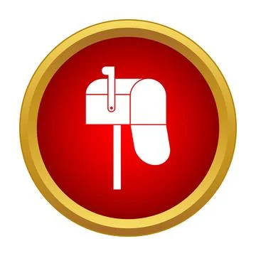 Mailbox icon for message delivery communication concept Stock Illustration