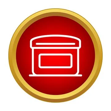 Mailbox icon for post and letter delivery Stock Illustration