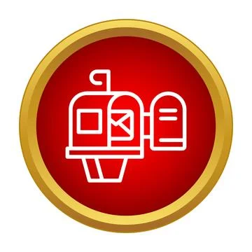 Mailbox icon for postal delivery and communication Stock Illustration
