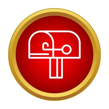 Mailbox icon representing delivery and communication service Stock Illustration