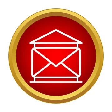 Mailbox icon representing mail, sending, and electronic correspondence Stock Illustration