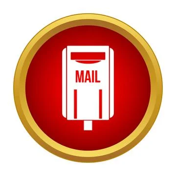 Mailbox icon representing message sending and receiving Stock Illustration
