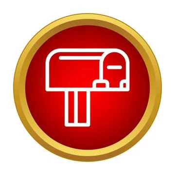 Mailbox icon representing post communication and delivery Stock Illustration