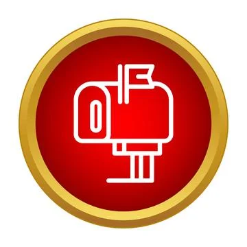 Mailbox icon representing postal service communication and delivery Ilustração Stock