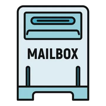 Mailbox icon for sending and receiving letters and parcels Illustrazione stock