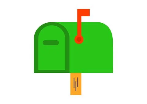 Mailbox icon on white Stock-Illustration