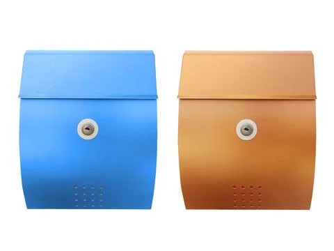 Mailbox isolated on white with clipping path Stock-Fotos