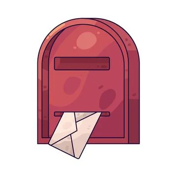 Mailbox with Letter illustration Stock Illustration