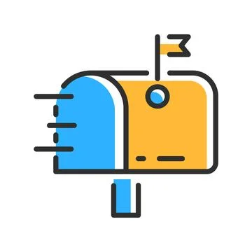 Mailbox line icon. Vector illustration concept Stock Illustration