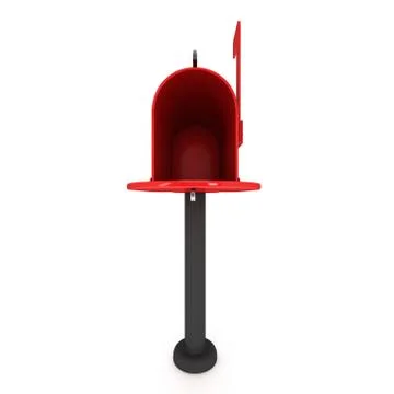 Mailbox with open door 3d Stock Illustration