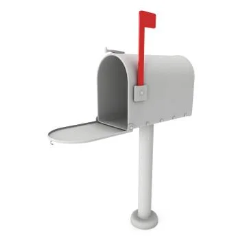 Mailbox with open door 3d 스톡 일러스트