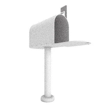Mailbox with open door Illustrazione stock