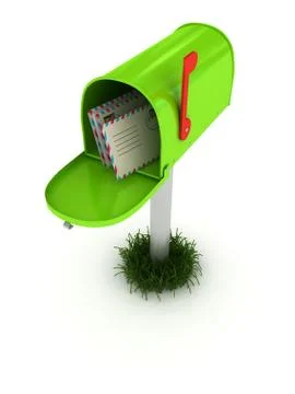 Mailbox over white background Stock Illustration