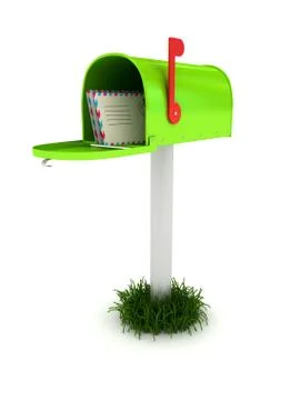 Mailbox over white background Stock Illustration